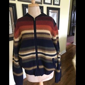 Brooks Brothers multicolored striped wool sweater